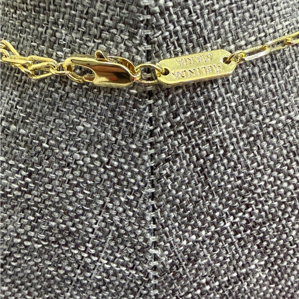 Melinda Maria Drop of Perfection Necklace Gold|White Diamondettes - Picture 5 of 6